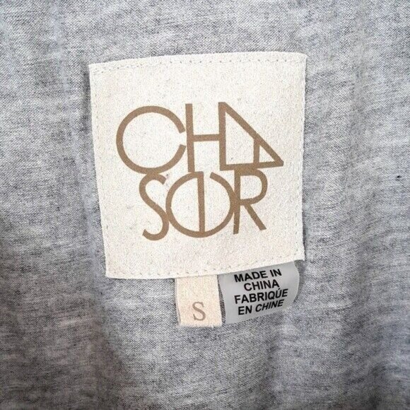 Chaser Womens Bell Sleeve Top Gray Small Scoop Neck Flowy Stretchy Cool Jersey - Picture 5 of 7